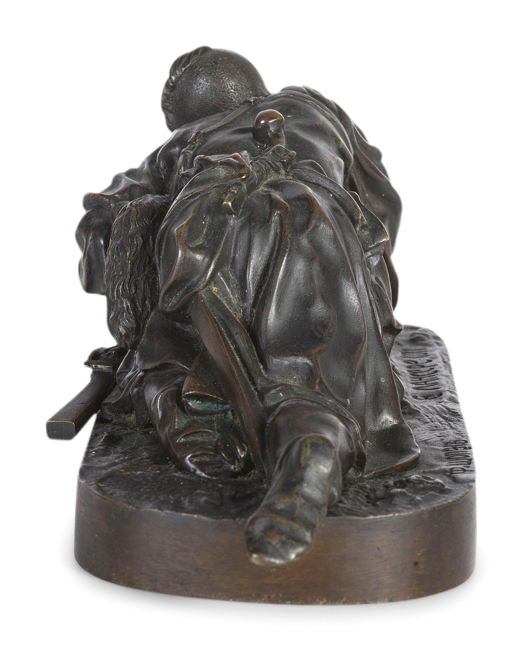 A Russian Bronze Figure of a Cossack