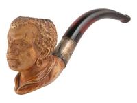 [AFRICAN AMERICANA] Meerschaum pipe carved in the likeness of a Black man. Aussprung, Philadelphia.
