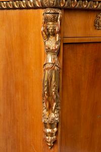 An Austrian Neoclassical Parcel Gilt Secretary Bureau