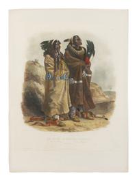 BODMER, Karl (1809-1893) Sih-Chidä & Mahchsi-Karehde. Mandan Indians (Tab. 20).
