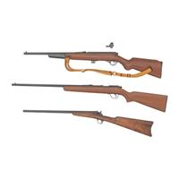 **Lot of Three .22RF Rifles: Mossberg 152K, Remington 514 and H. Pieper Single Shot, with accessory Lyman 57MS Sight