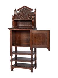 with carved floral and butterfly motifs