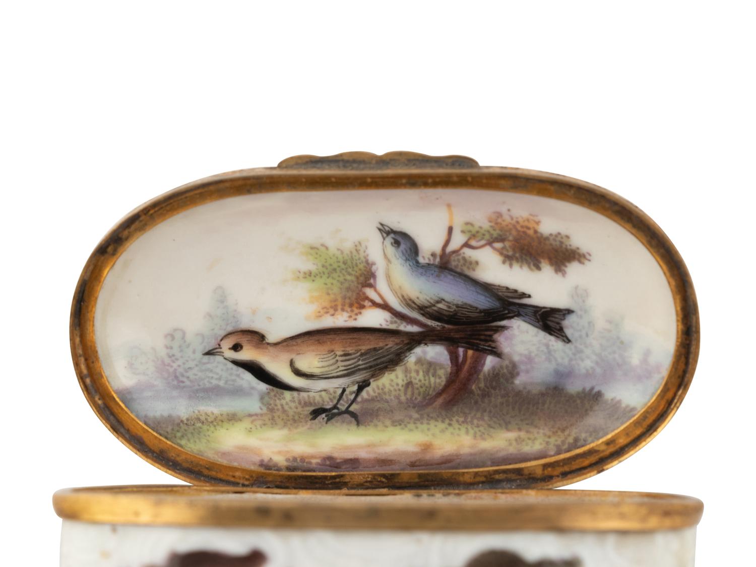 A Continental Porcelain Double Snuff Box