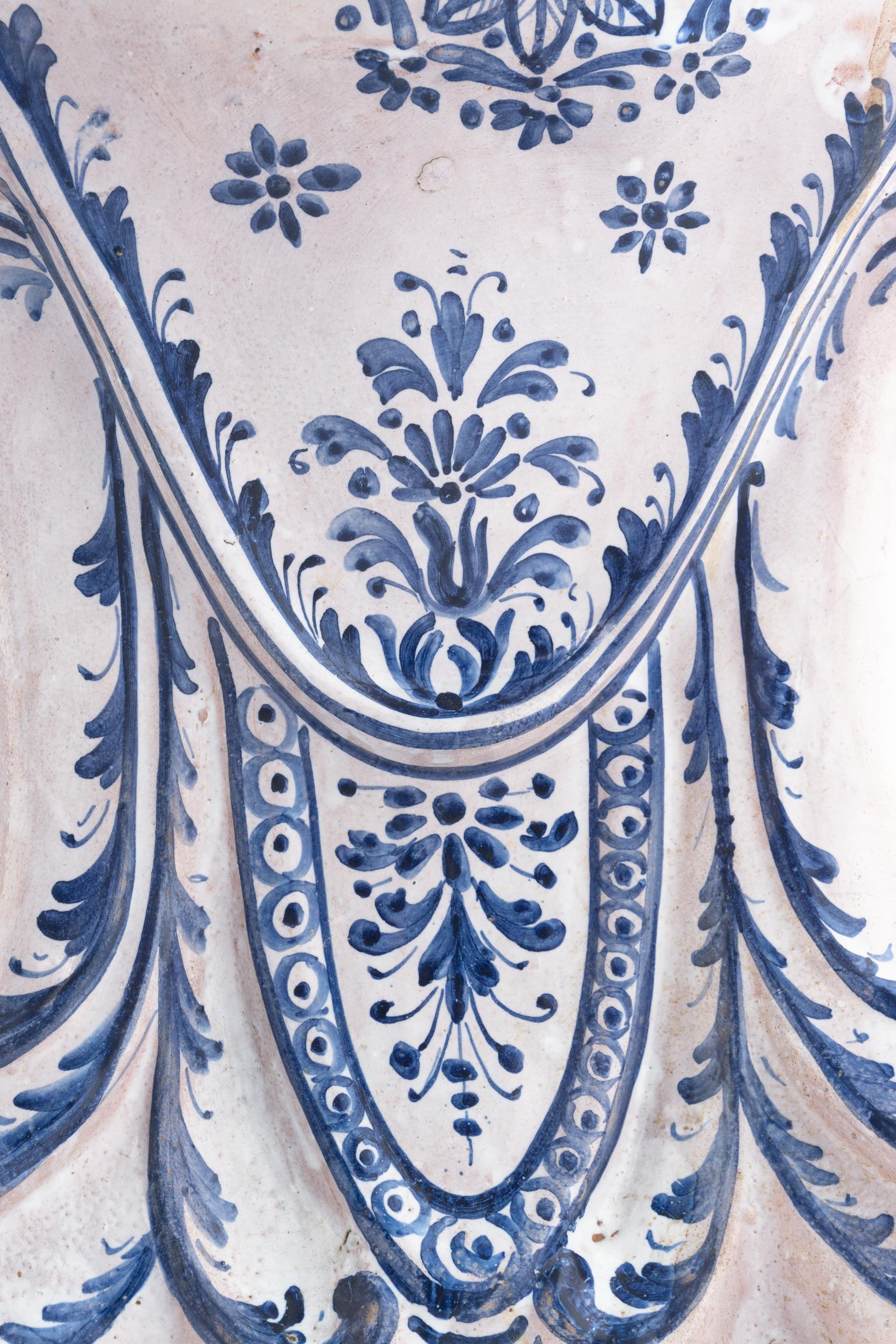 A Pair of Italian Faience Garden Stools