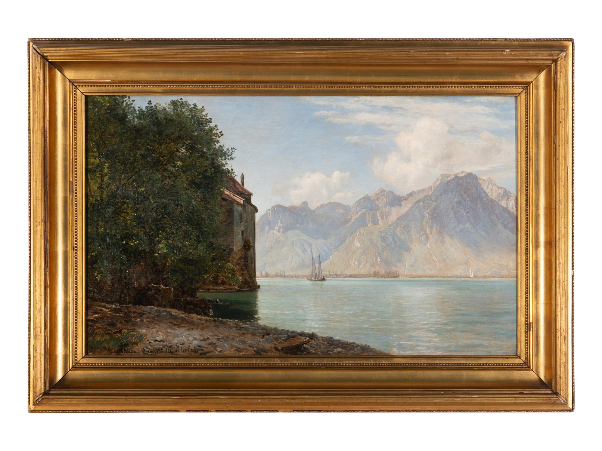 Chateau De Chillon, Lake Geneva , 1876