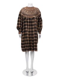 Zandra Rhodes Wool and Suede Dress, 1980s