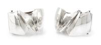 A Pair of Sterling Silver Hinged Cuff Bracelets, Matthew C. Hoffman, 160.70 dwts.
