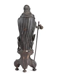A Carved Wooden Figure of the Archangel Raphael