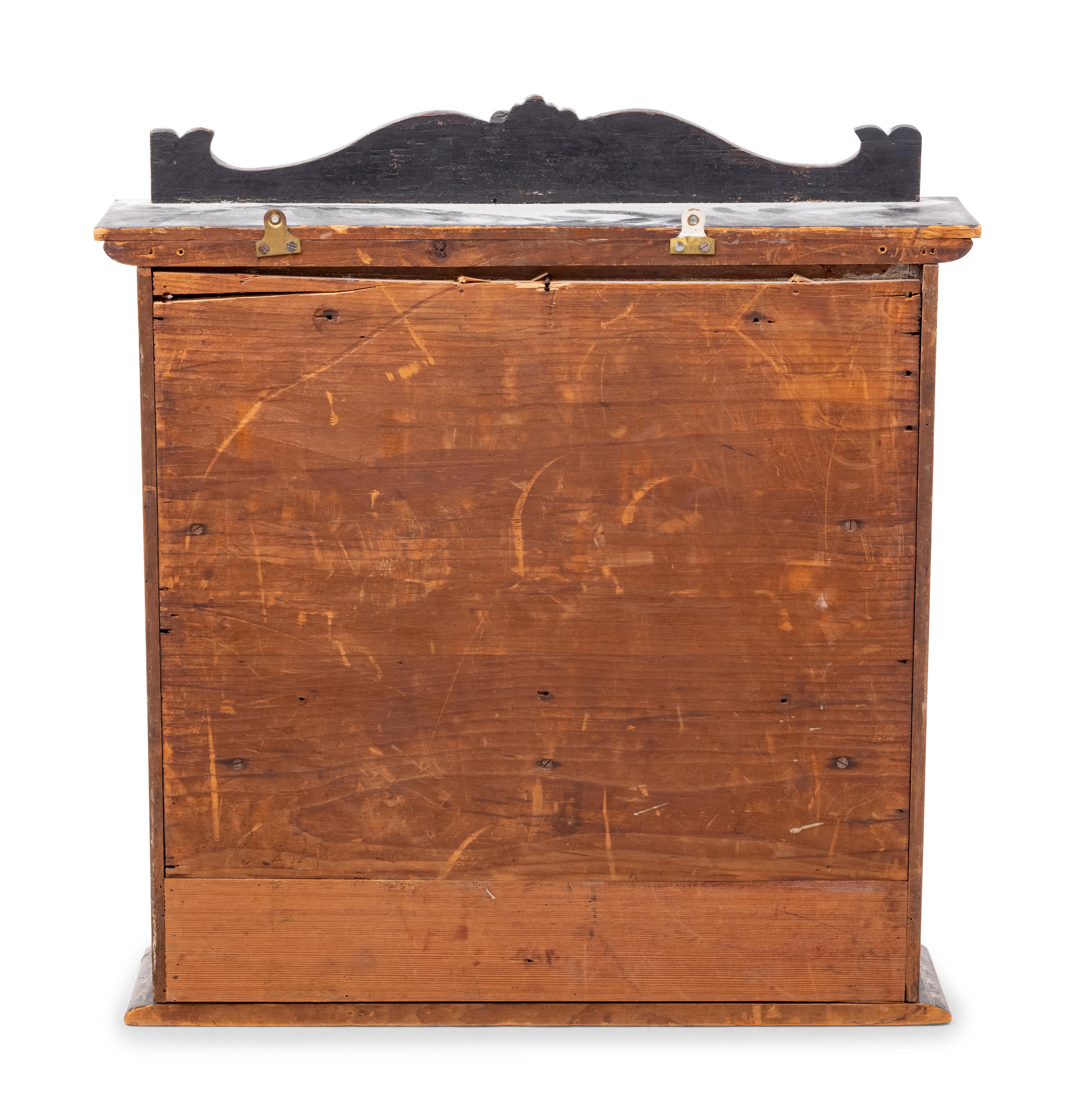 A Continental Painted Hanging Cupboard Decorated with Classical Figures