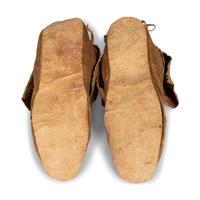 Santee Sioux Beaded Hide Moccasins