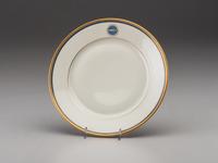 [TRANSPORTATION] - [ZEPPELIN]. Set of Deutsche Zeppelin-Reederei porcelain with dinner plates, salad plates, and sherbet glasses.