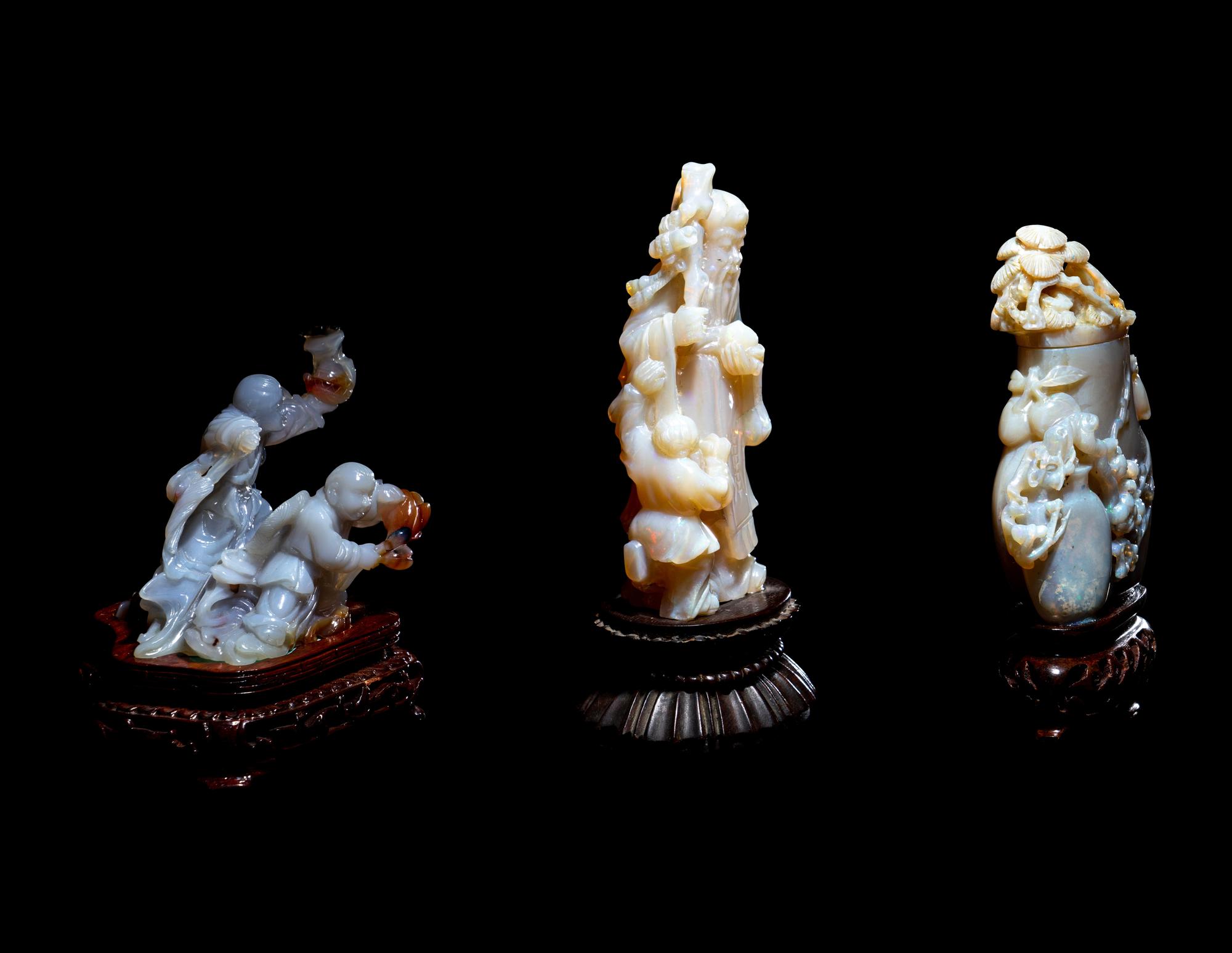 Three Chinese Hardstone Carvings
