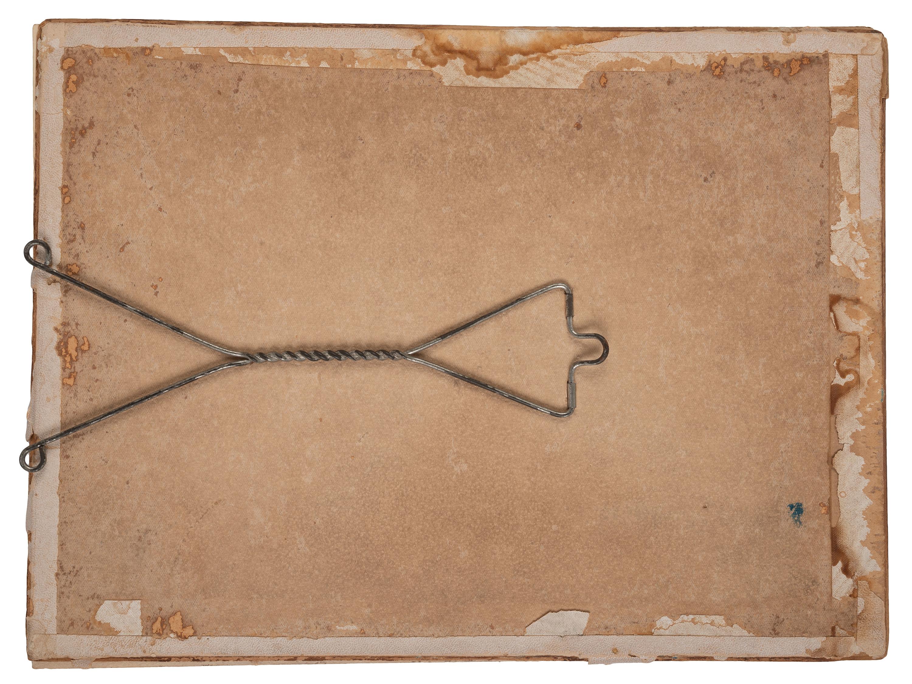 [CIVIL WAR]. A group of 3 CDVs highlighted by 2 portraits of a Union drummer boy displayed under a mat decorated with a hand-drawn patriotic motif.