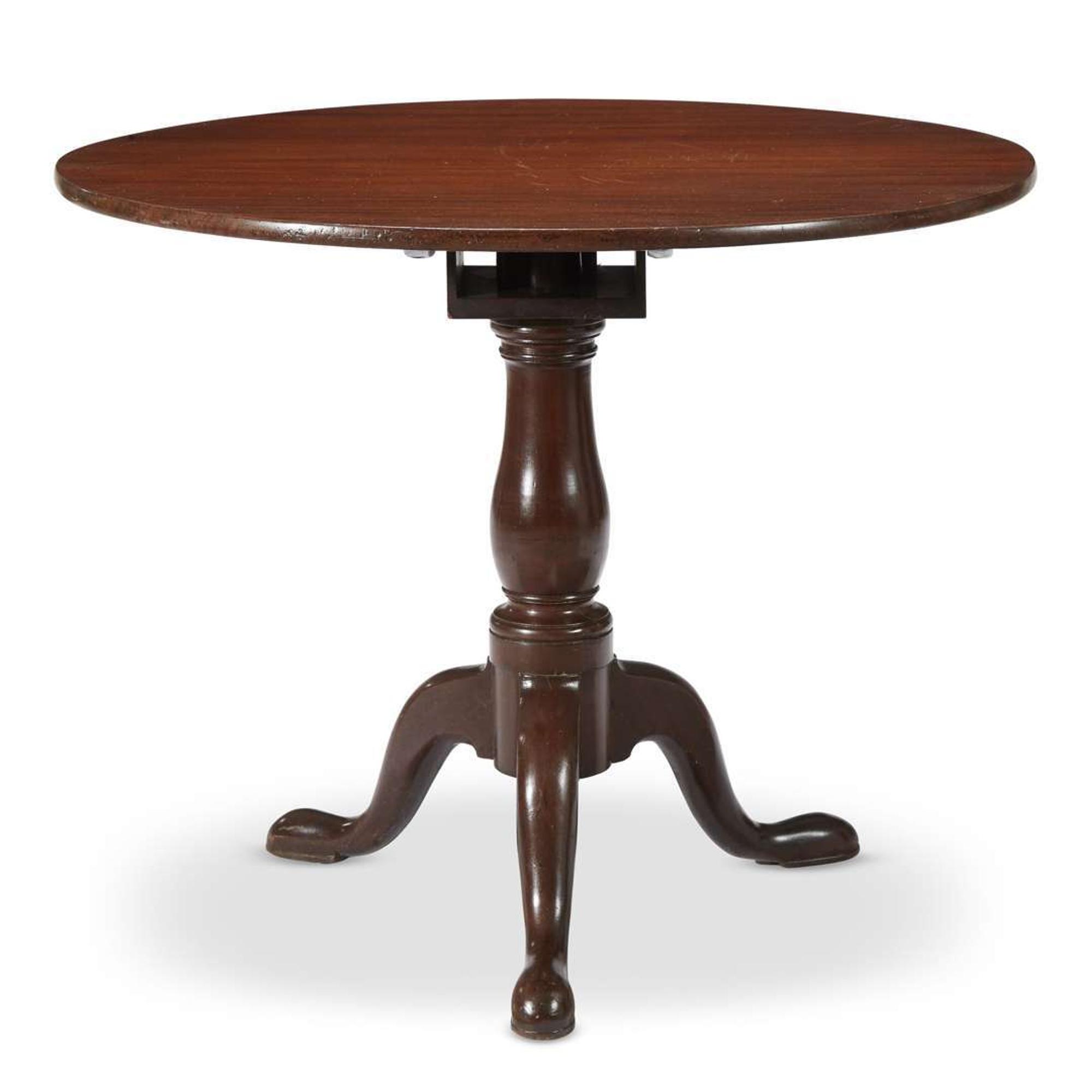 Chippendale mahogany tilt-top tea table Edenton, NC, circa 1770