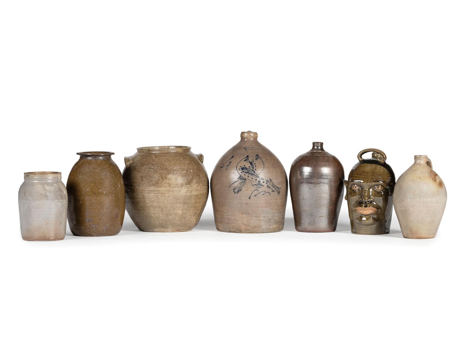 Seven Stoneware Vessels