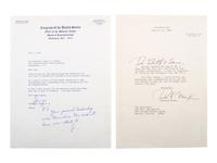 NIXON, Richard (1913-1994) 3 TLsS, with inscribed photograph, to Representative Samuel L. Devine.
