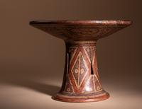 A Costa Rican Polychrome Pedestal Plate ( frutera )