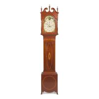 A Federal Inlaid Mahogany Tall Case Clock