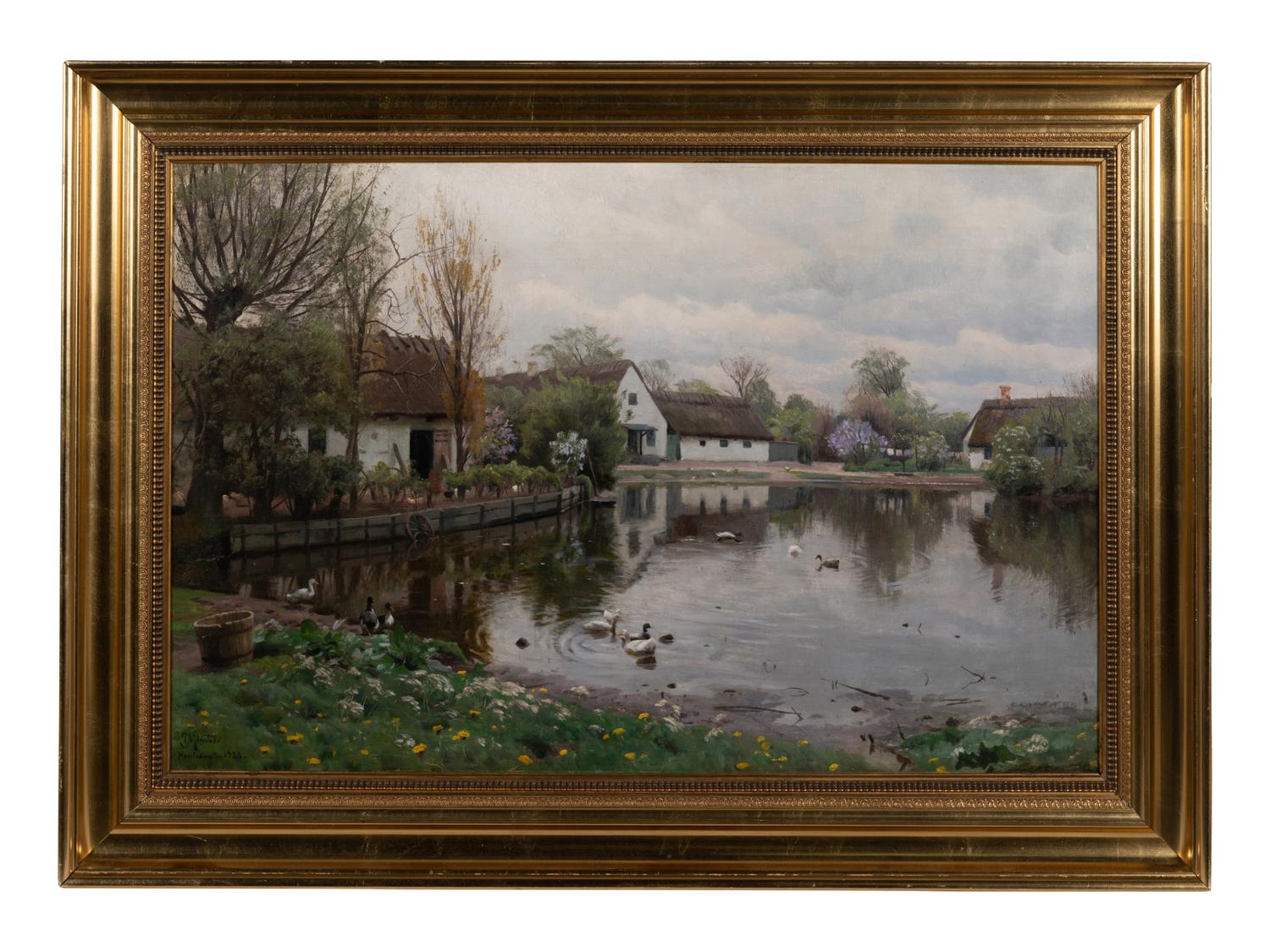 Pond in Herstedvester, Denmark