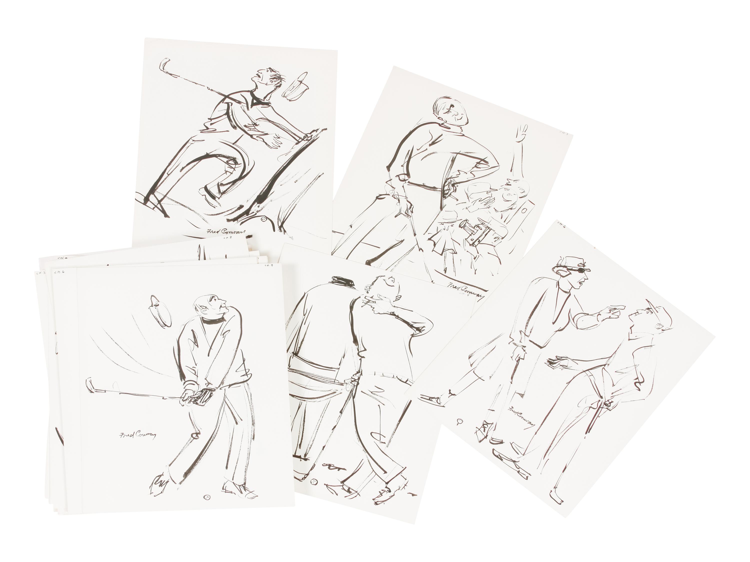60 works: Unused Sketches for 'How to Keep Your Temper on the Golf Course' by Tommy Bolt, 1969