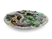 A Contemporary Palissy Ware Platter — GEOFFREY LUFF, 20TH CENTURY