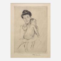 Mary Cassatt (American, 1844–1926) Mother Holding her Nude Baby