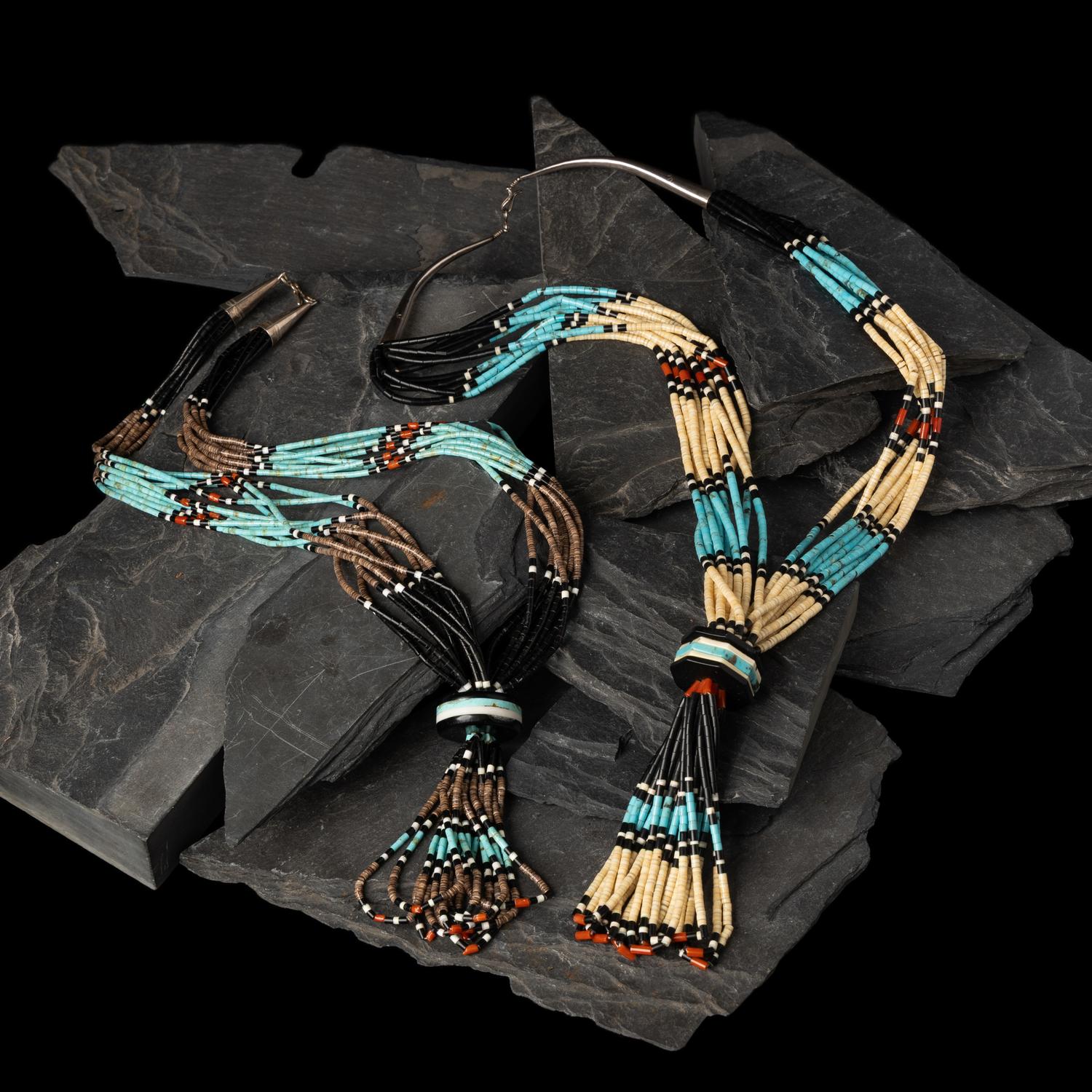 Pair of Kewa Multi-Strand Necklaces