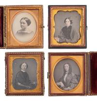 [EARLY PHOTOGRAPHY]. 33 sixth plate daguerreotypes of attractive women of varying ages.