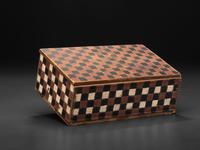 A Folk Art Paint Decorated Pine Box