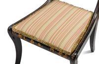 A Pair of Regency Style Gilt-Japanned Side Chairs