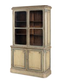A Continental Painted Step-Back Bookcase