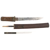 Japanese Tanto in Attractive Mounts