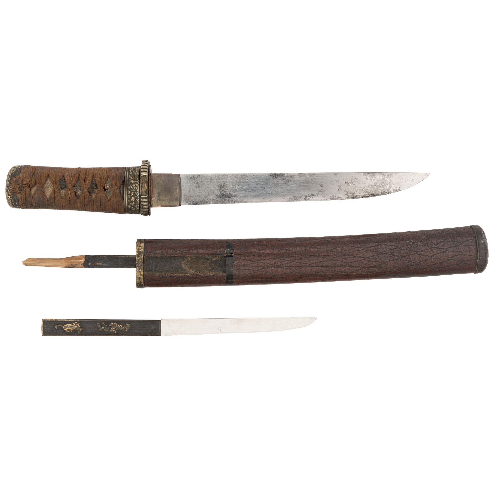 Japanese Tanto in Attractive Mounts