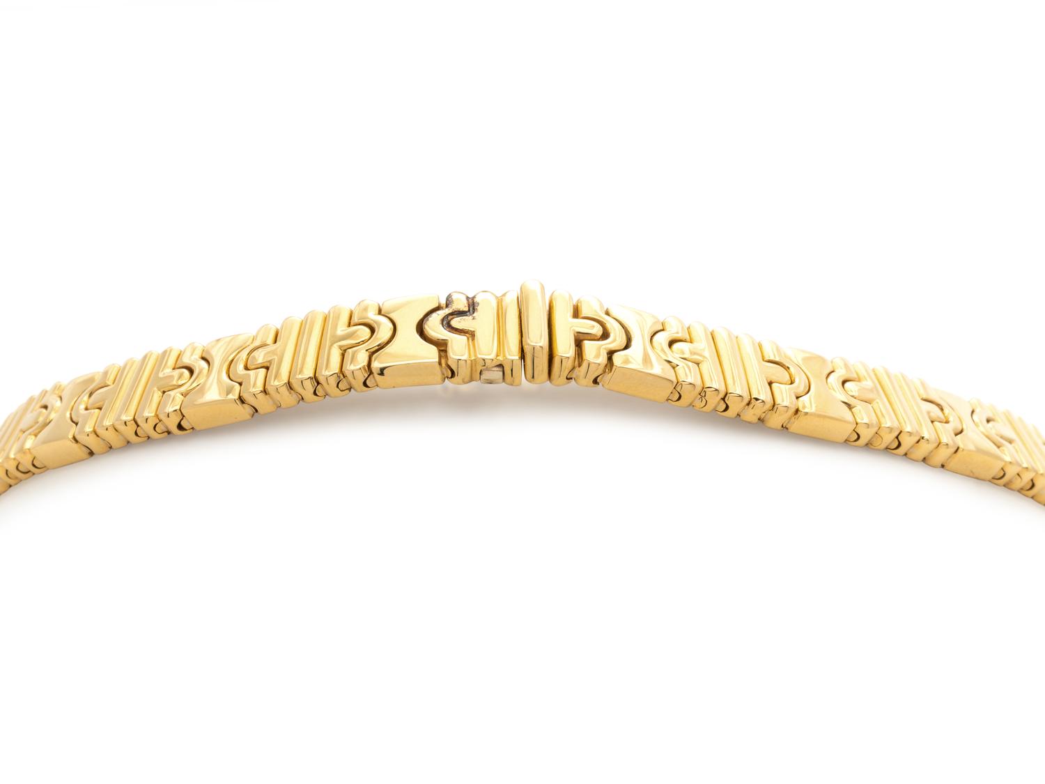 BVLGARI, YELLOW GOLD AND DIAMOND 'PARENTESI' COLLAR NECKLACE