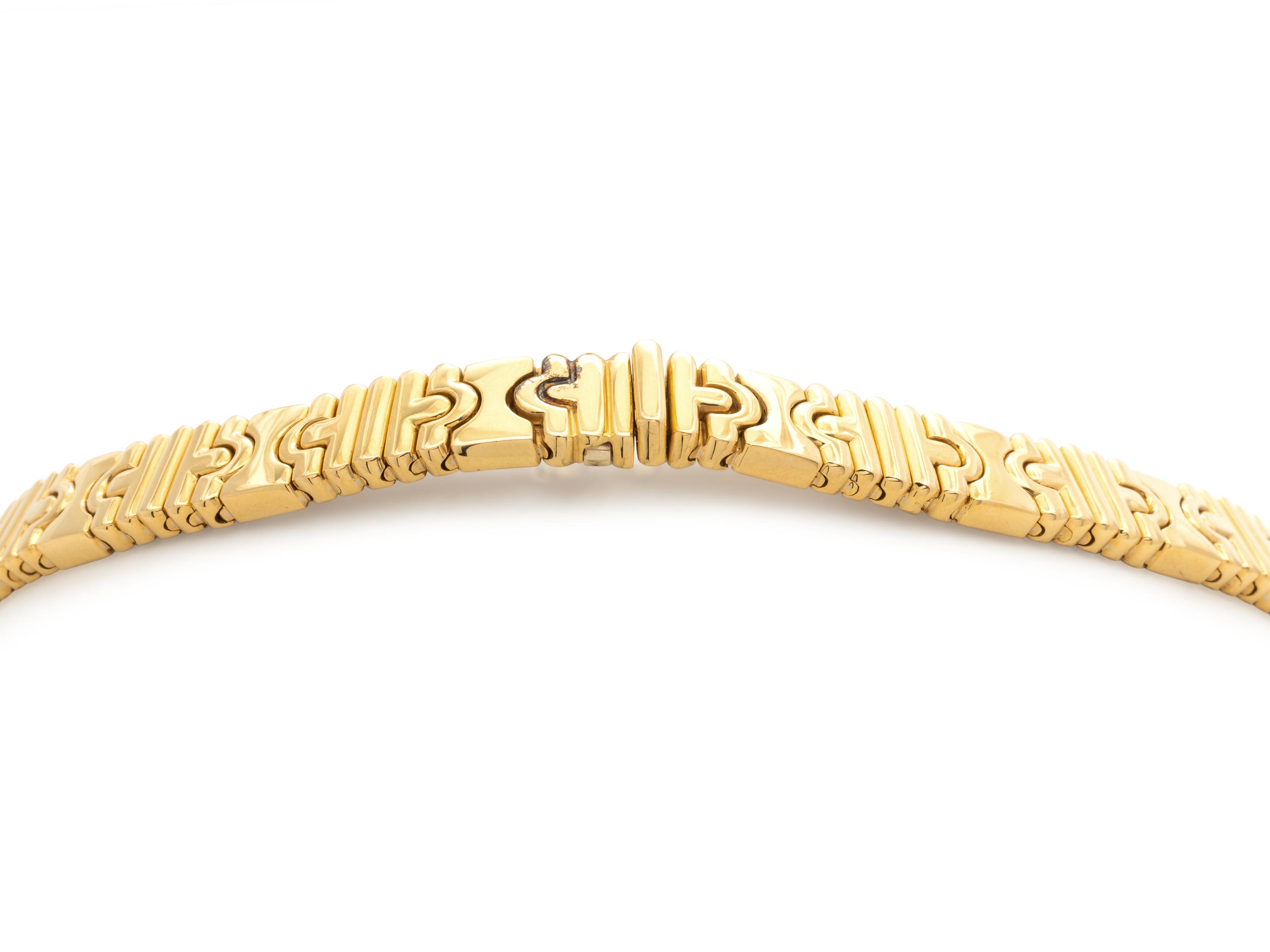 BVLGARI, YELLOW GOLD AND DIAMOND 'PARENTESI' COLLAR NECKLACE