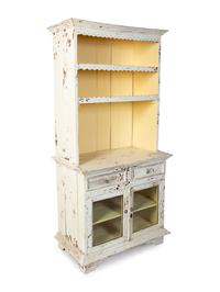 A Vintage White Painted Hutch — 19TH CENTURY