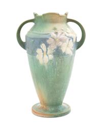 A Roseville Cosmos Pottery Vase Height 12 1/4 inches.