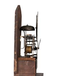 A Federal Carved Cherrywood Tall Case Clock