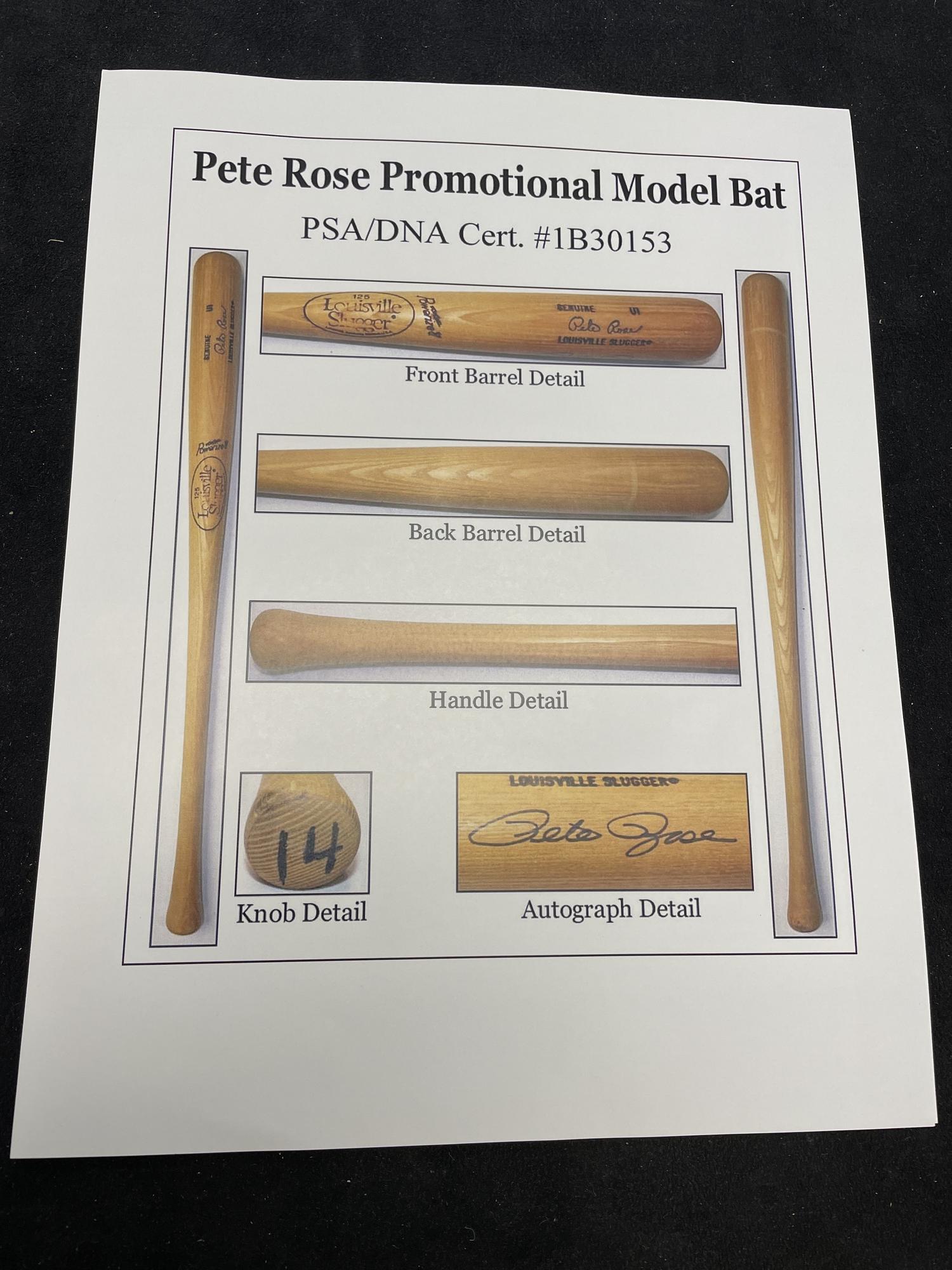 A Group of Pete Rose Cincinnati Reds Signed Autographs Items