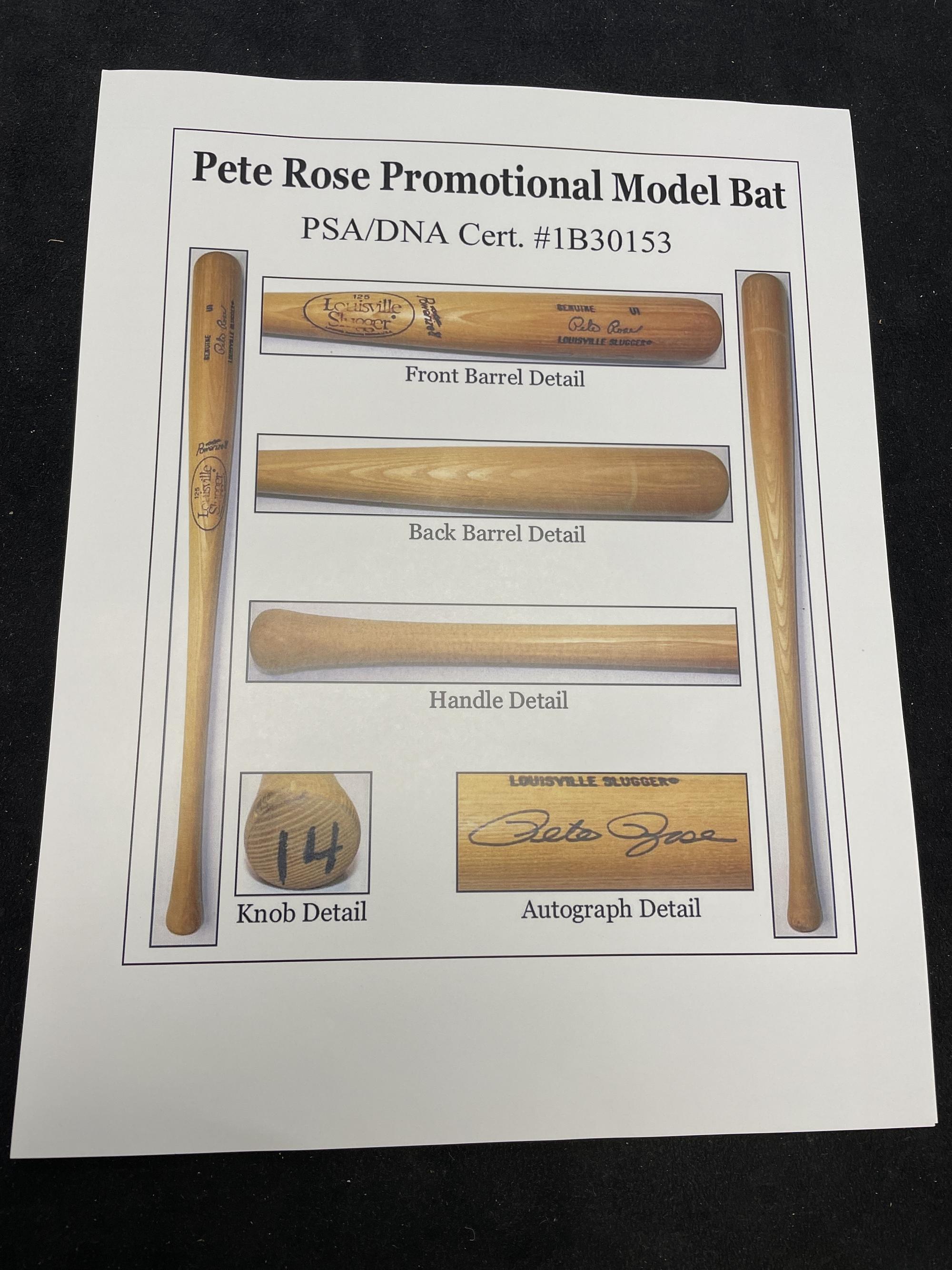 A Group of Pete Rose Cincinnati Reds Signed Autographs Items