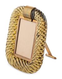 Italian Murano Twist Glass Picture Frame