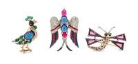 A Group of Three Trifari Brooches,