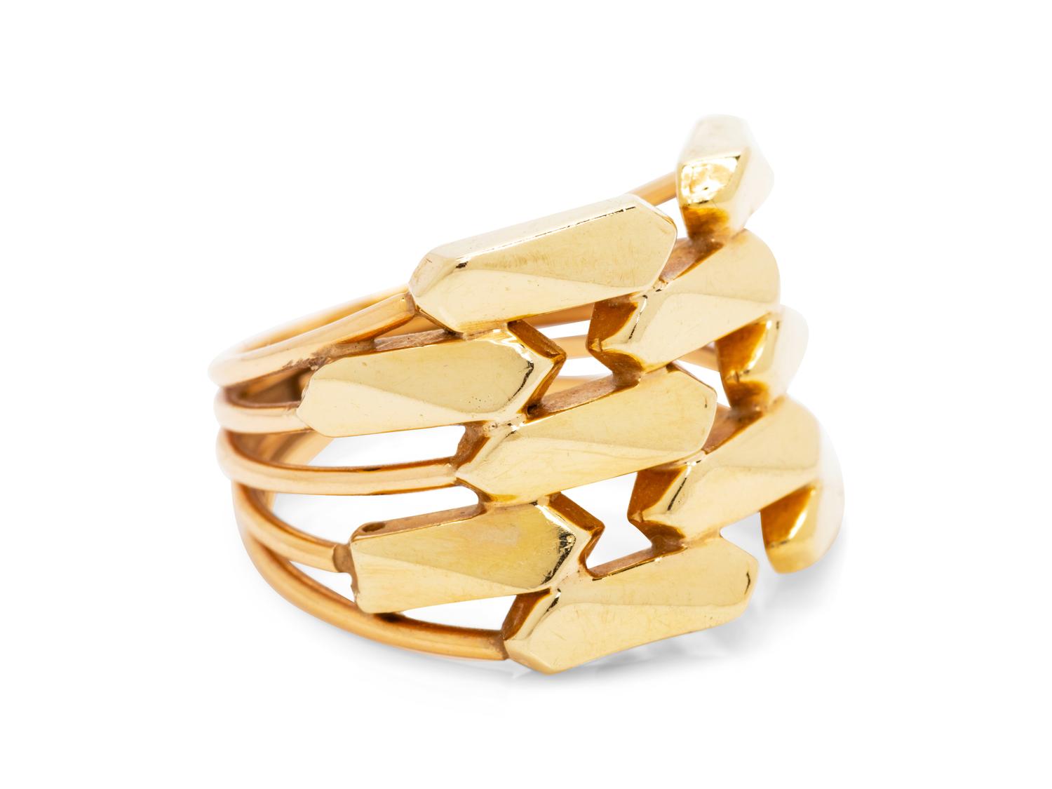 A 14 Karat Yellow Gold Ring,