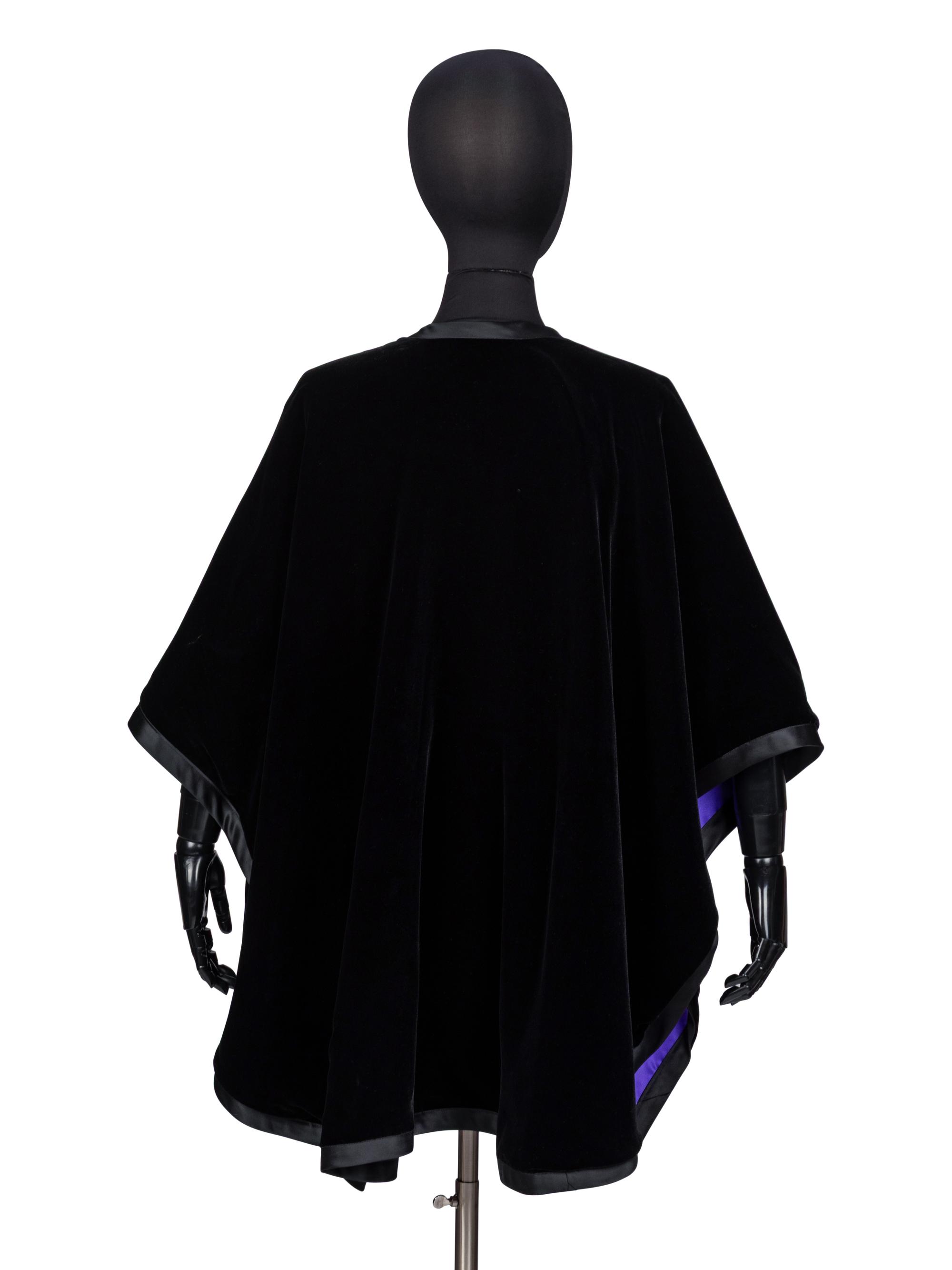 Attributed to Yves Saint Laurent, Velvet Cape