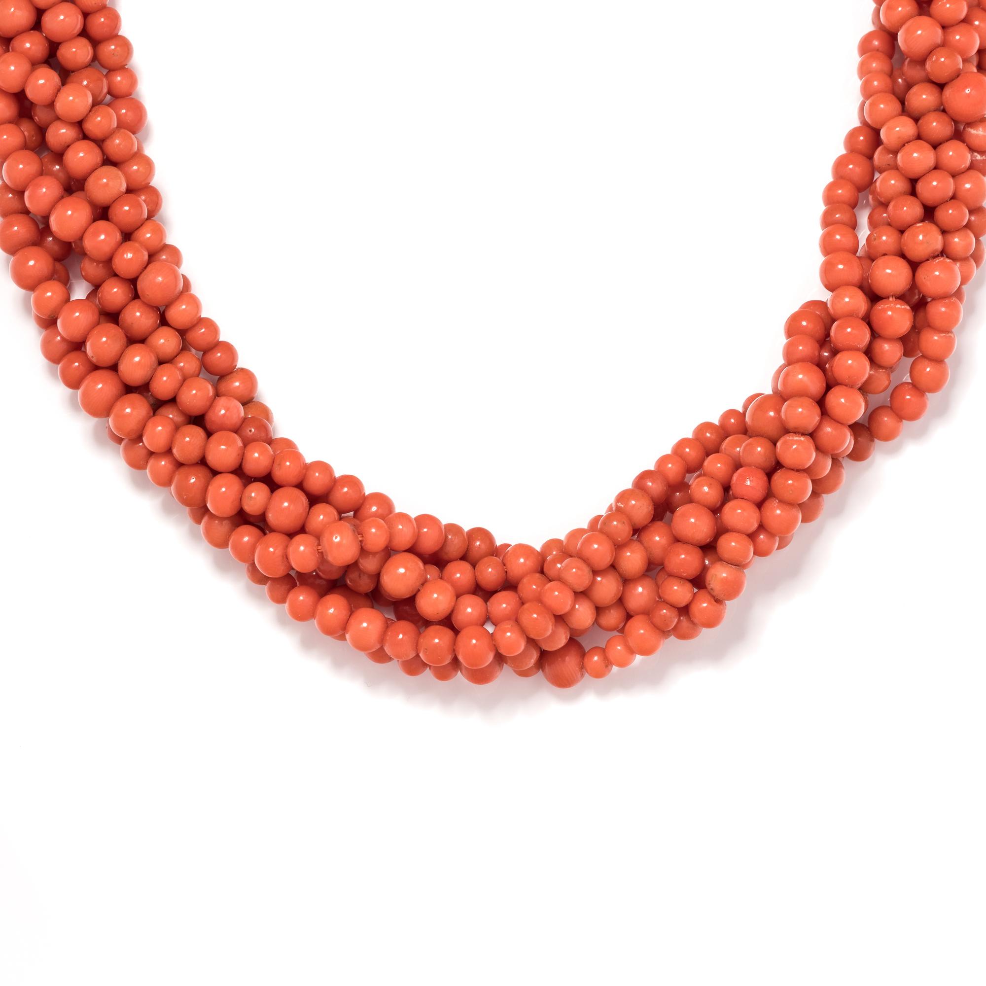 CORAL TORSADE NECKLACE
