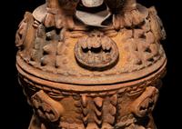 A Maya Red-Ware Jaguar Incensario