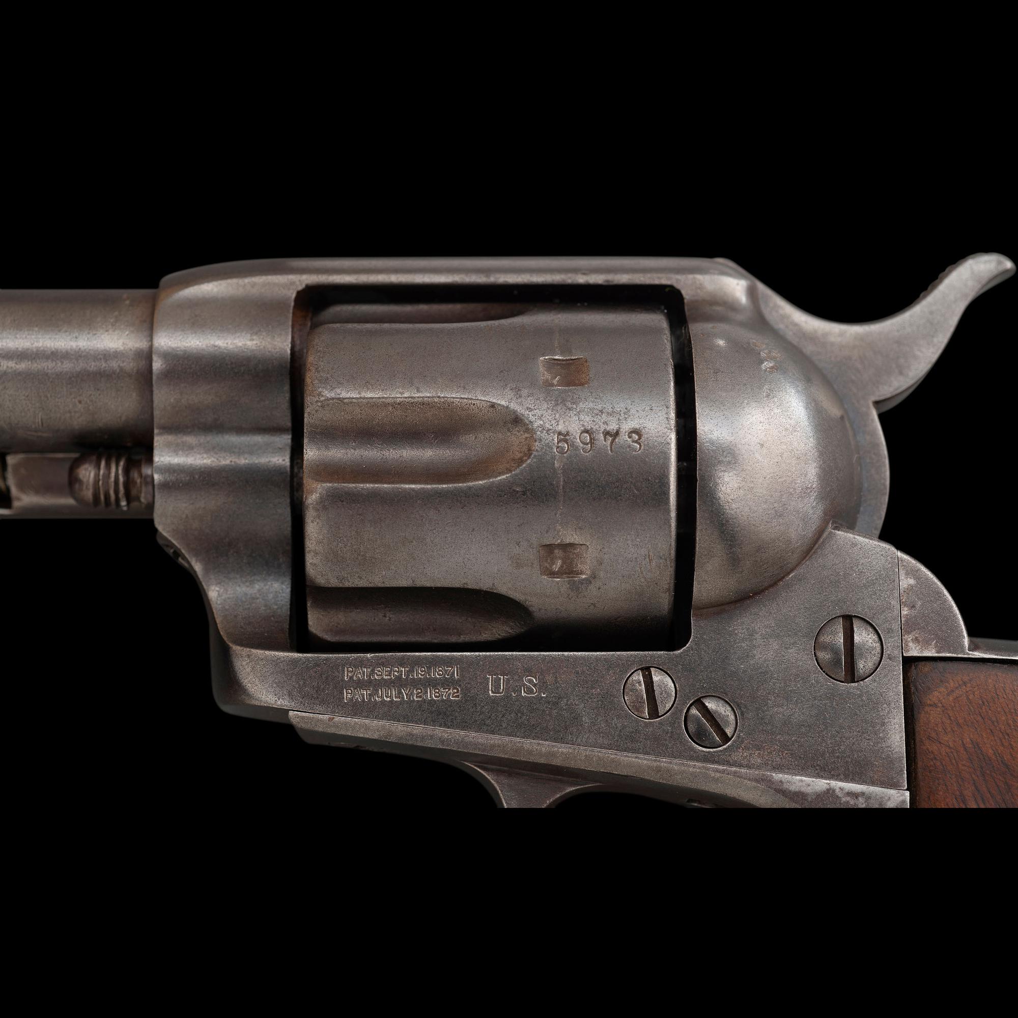 Custer Range Colt Single Action Army Cavalry Revolver #5973 - A Lot 6 Delivery - Likely Picked Up at The Little Bighorn