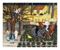 Untitled (The Hens and the Grasshopper)