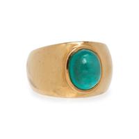 YELLOW GOLD AND EMERALD RING