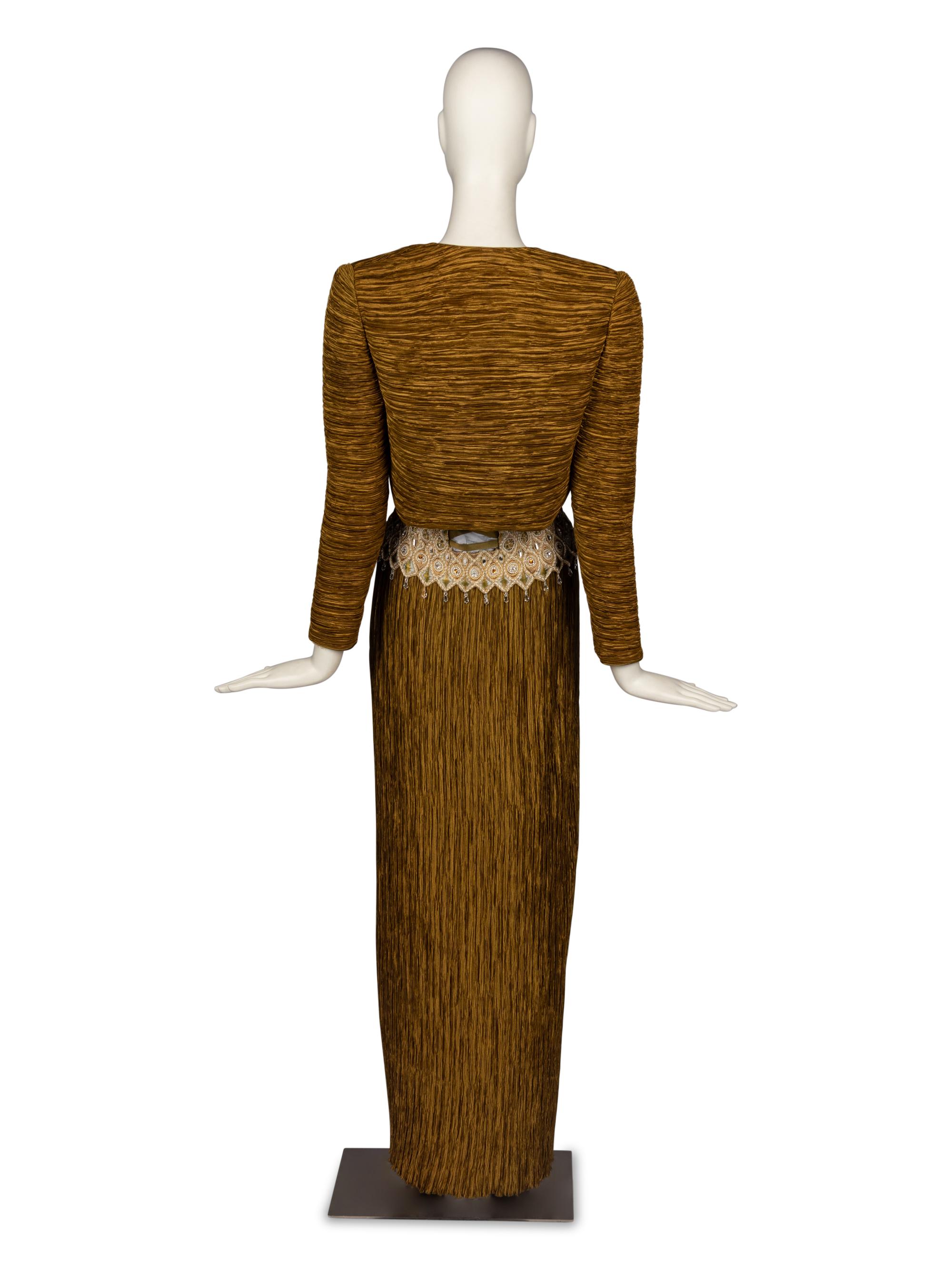 Mary McFadden Strapless Gown and Bolero